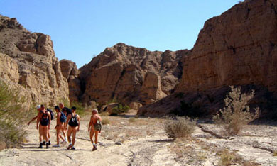Exploring desert canyons near Palm Springs